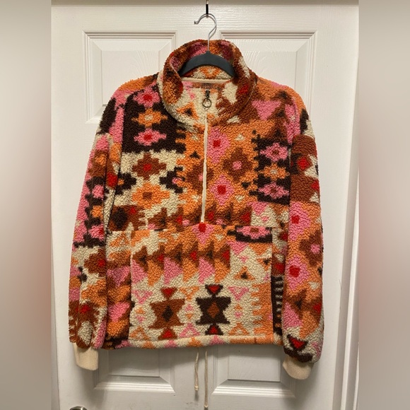 Billabong Sherpa Jacket. Size L/XL colorful half zip. - Picture 4 of 6